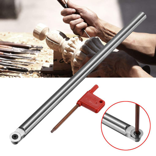 Immagine di R6 250mm Wood Turning Tool Turning Chisel Round Shank with Wood Carbide Insert Cutter