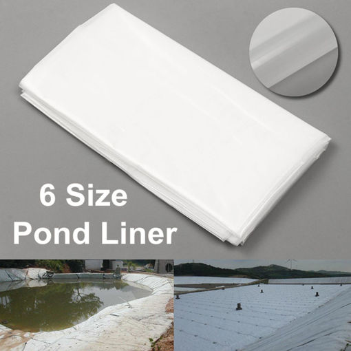 Immagine di 2m2/3/4/5/6/7m White Fish Pond Liner Fishing Tool Garden Pool HDPE Membrane Reinforced Landscaping